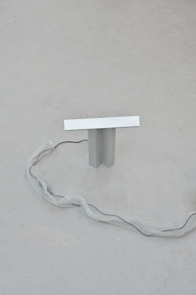 Sculptural Table Lamp in Aluminum — 8