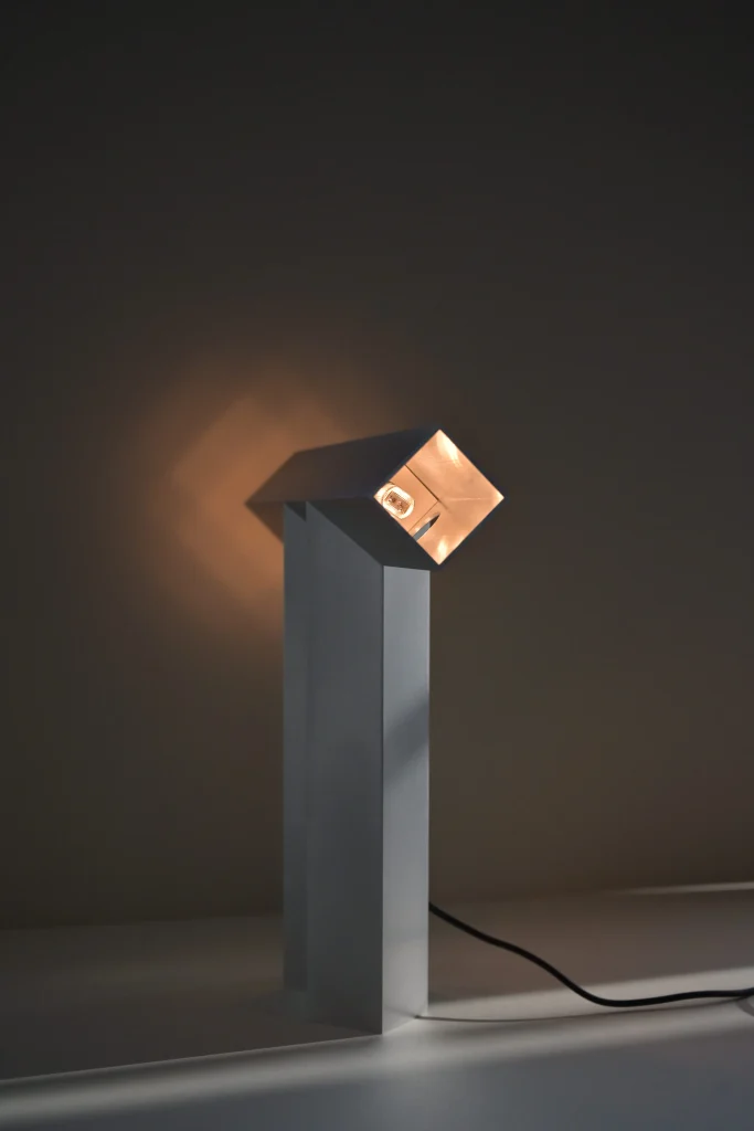 Sculptural Table Lamp in Aluminum — 5