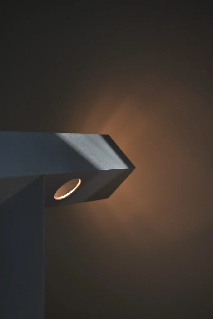 Sculptural Table Lamp in Aluminum — 6