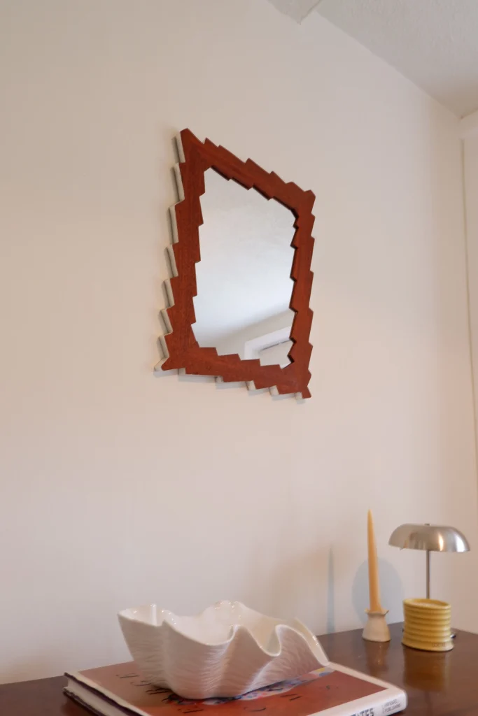 Shocking Mirror - Sapele Mahogany And Aluminium Gilded Frame — 2