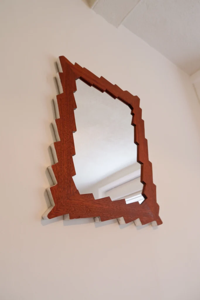 Shocking Mirror - Sapele Mahogany And Aluminium Gilded Frame — 3