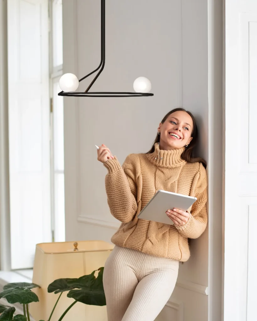 Na Linii Pendant Lamp in Steel and Glass — 20