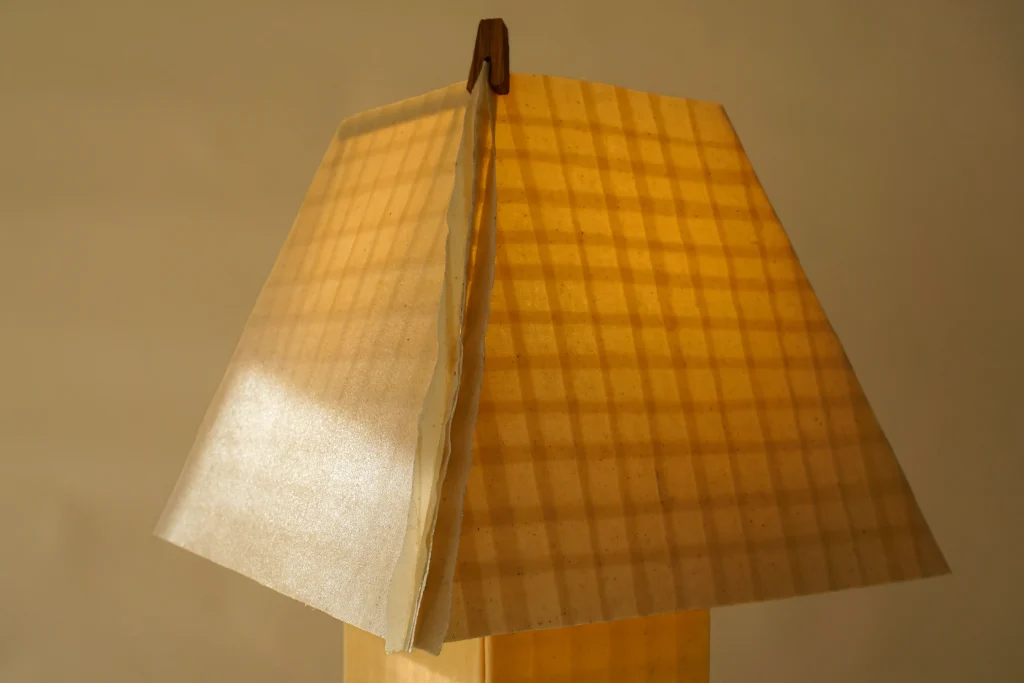 Grid Table Lamp In Cotton And Resin — 4