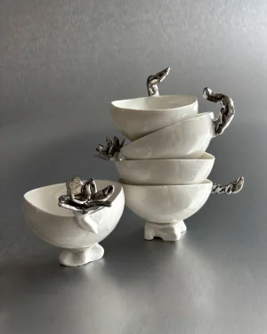 Reminiscence Chawan – Ceremonial Porcelain Matcha Bowl