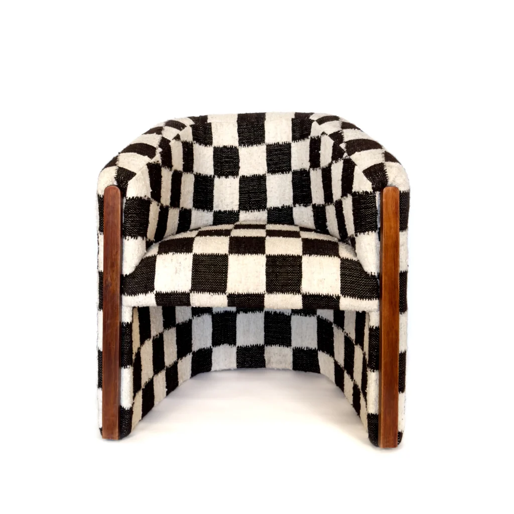 Checkered Wool Chair — 2