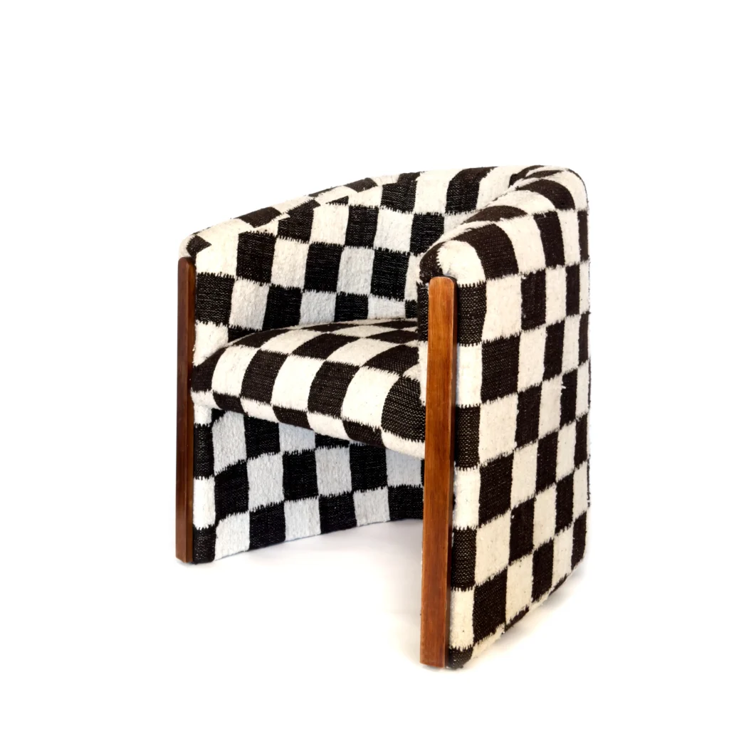 Checkered Wool Chair — 3