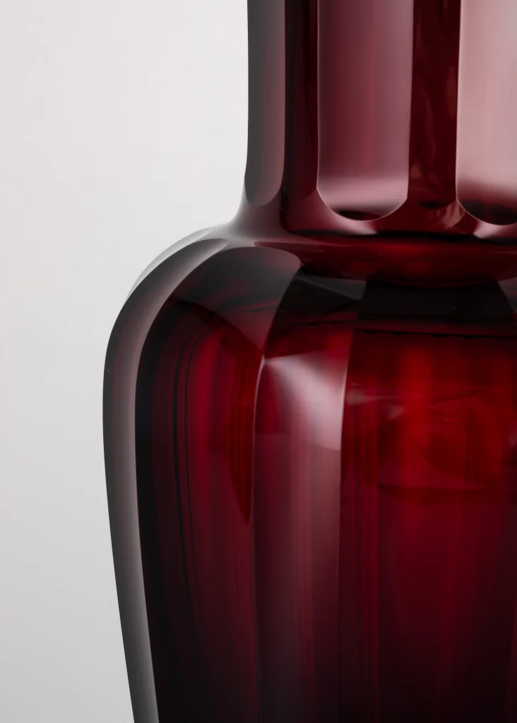 Garden - Hand Cut Garnet Vase No. 2 — 2