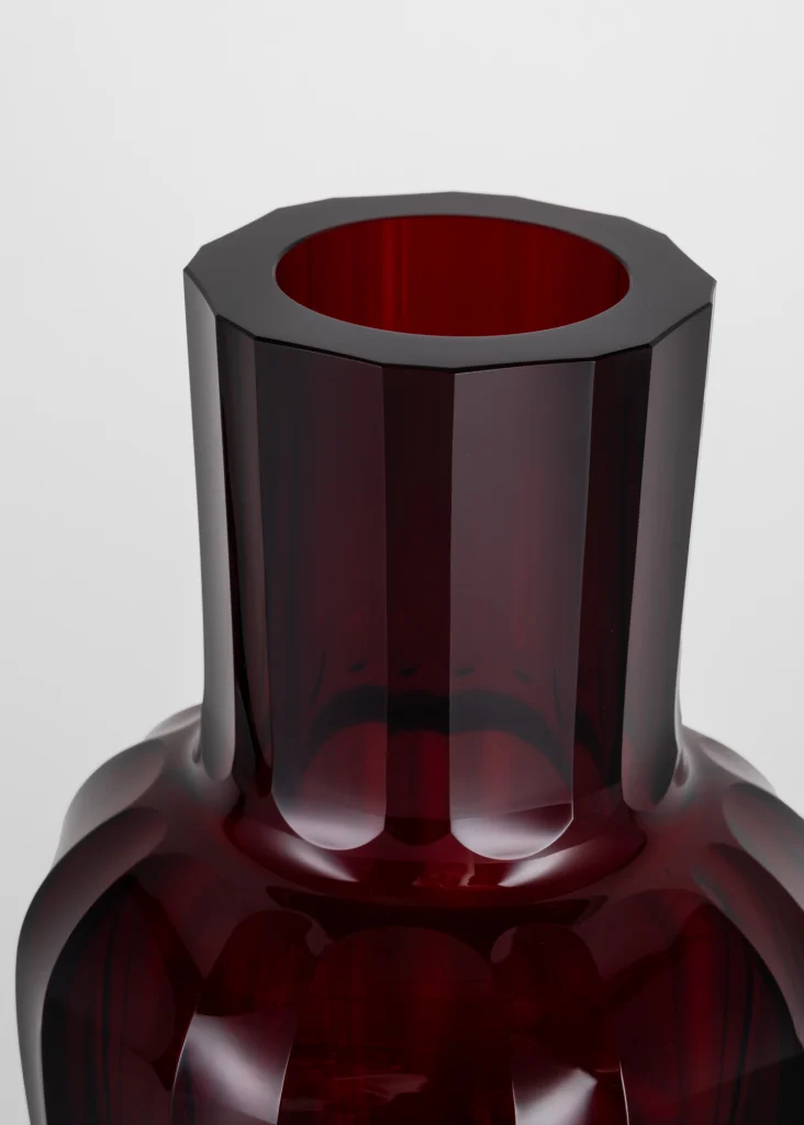 Garden - Hand Cut Garnet Vase No. 2 — 3