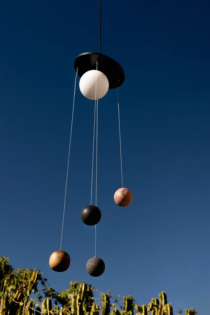 Planeta Ceiling Lamp in Marble and Volcanic Stone — 3