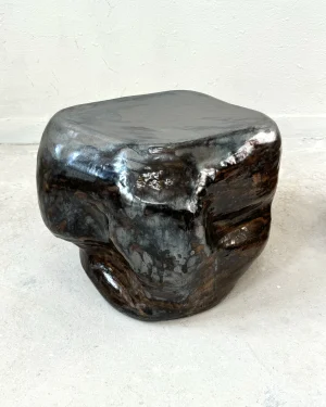Black Amber - Ceramic Accent Table