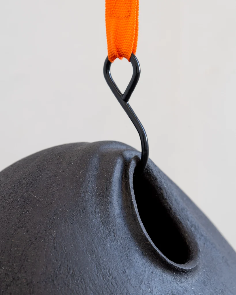 Movement Phase 2 - Black Sculptural Ceramic Vessel — 2