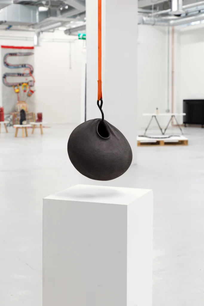 Movement Phase 2 - Black Sculptural Ceramic Vessel — 3