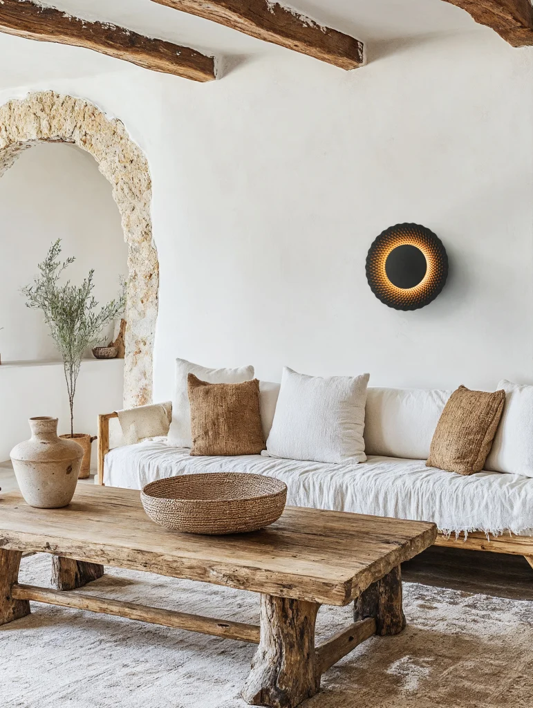 Sun Vxs 07 — Sculptural Wall Lamp In 3d-printed Sand — 6