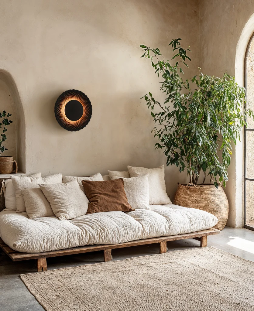 Sun Vxs 07 — Sculptural Wall Lamp In 3d-printed Sand — 7