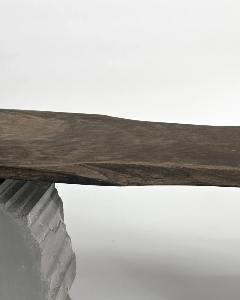 [fragment] Antique Wood And Concrete Bench — 6