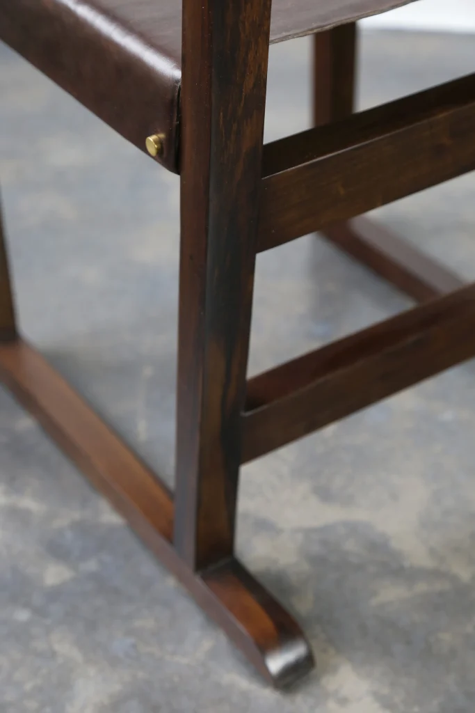 Piero Chair - Leather Slatted-back Chair — 3