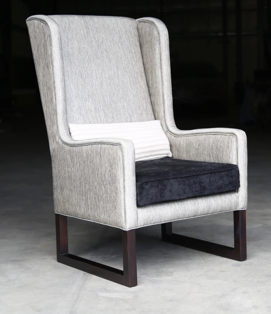 Matteo Chair - High Back Upholstered Wing Chair — 3