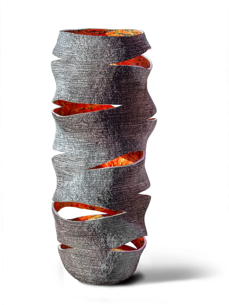 Solid Black Stone High Candle Lantern - Ember Series In Cast Stone By Donatas Zukauskas — 11