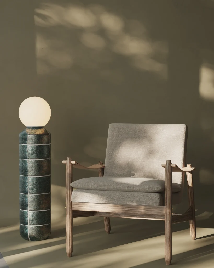 Navazi Floor Lamp in Ceramic and Glass — 3