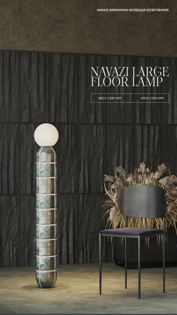 Navazi Floor Lamp in Ceramic and Glass — 4
