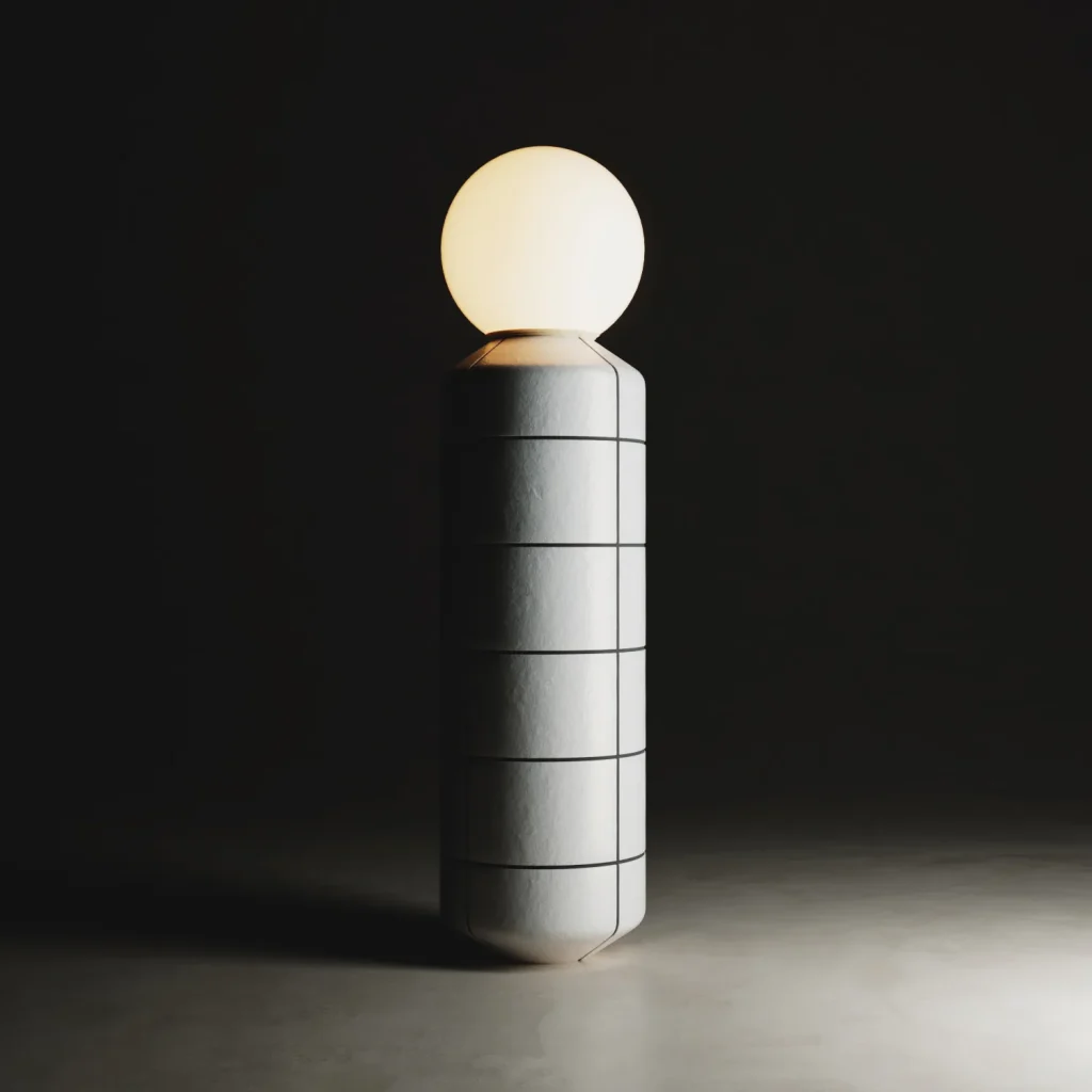 Navazi Floor Lamp in Ceramic and Glass — 15