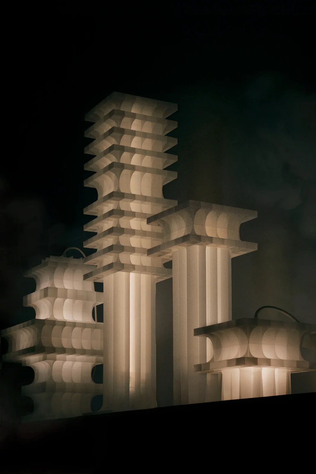 Citadel Floor Lamp in 3D Printed PLA — 2