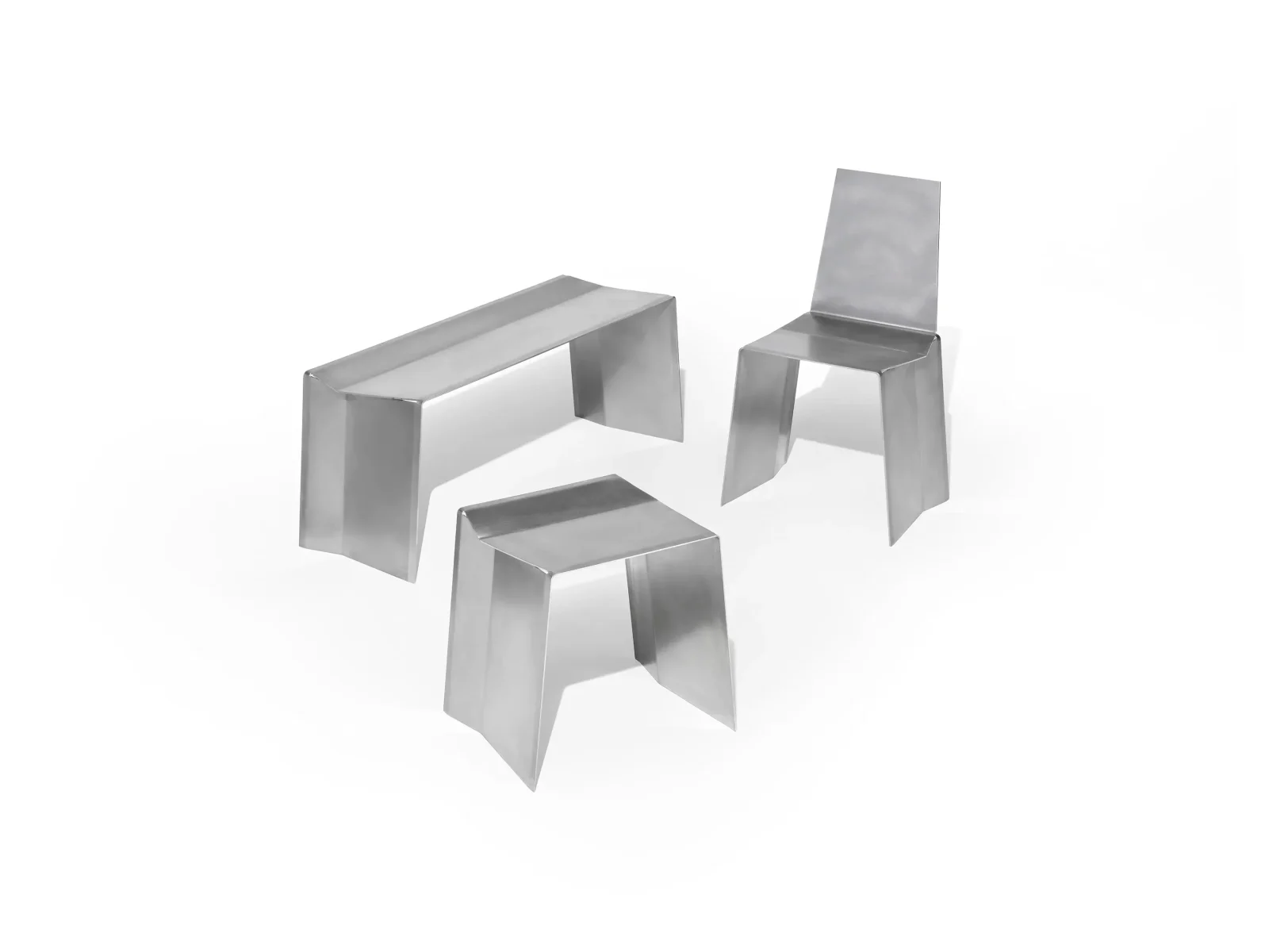 Camber Stainless Steel Bench by Paul Coenen