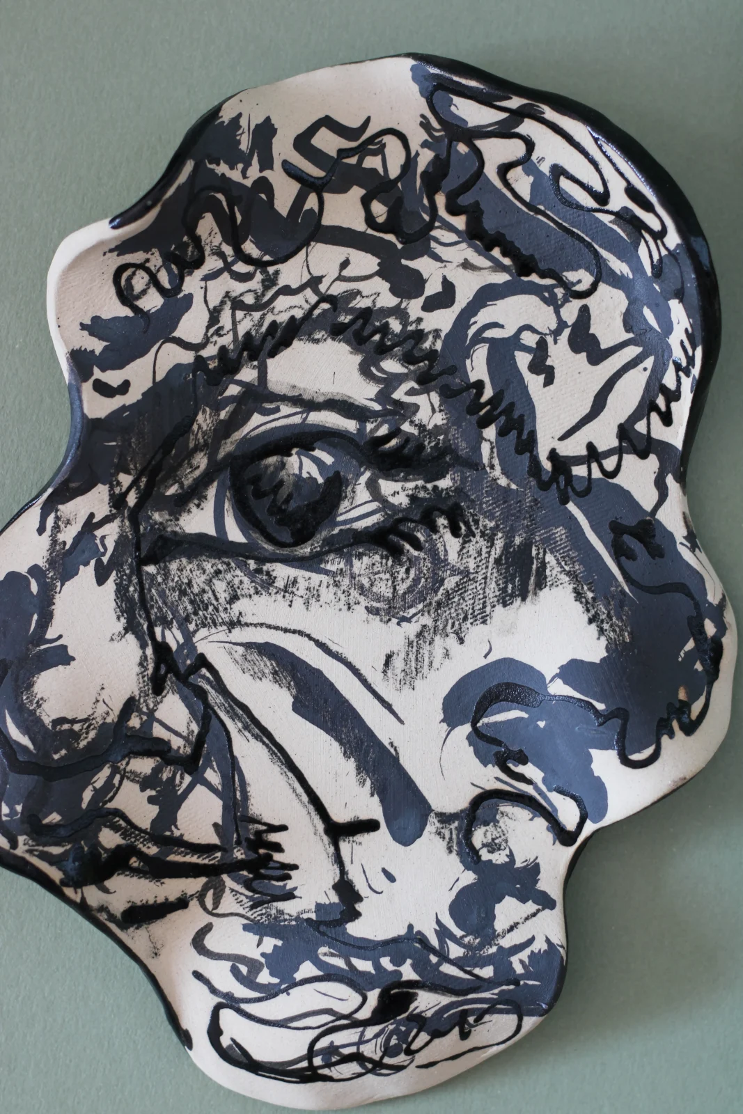 Marbled Dream #2 – Handcrafted Ceramic Illustrated Plate — 2
