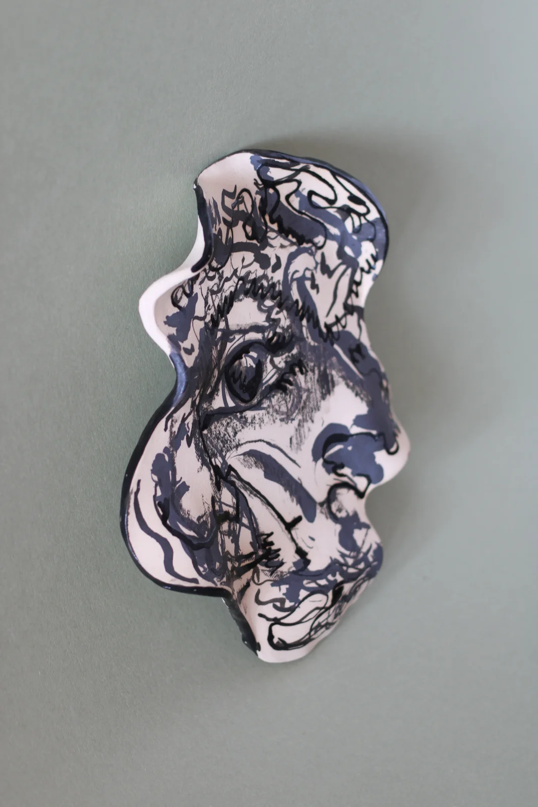 Marbled Dream #2 – Handcrafted Ceramic Illustrated Plate