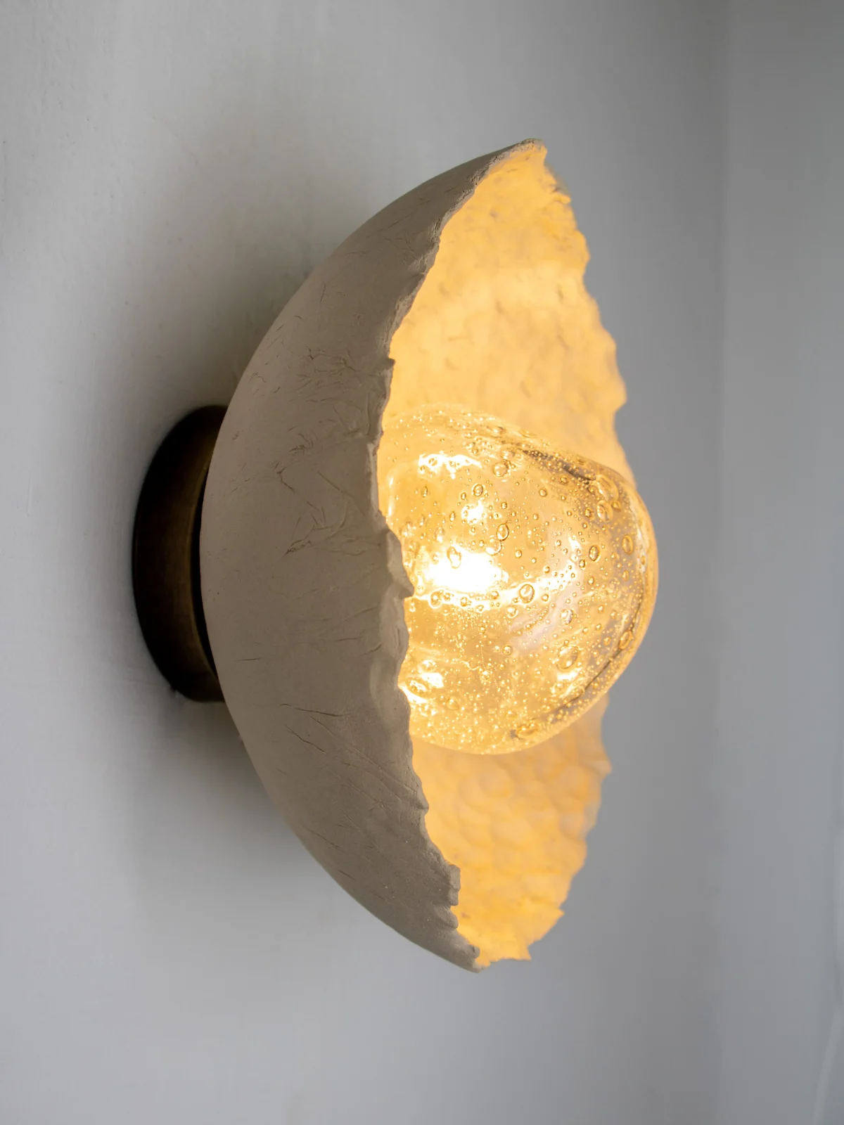 Asea No. 23 Sconce In Stoneware And Blown Glass — 2