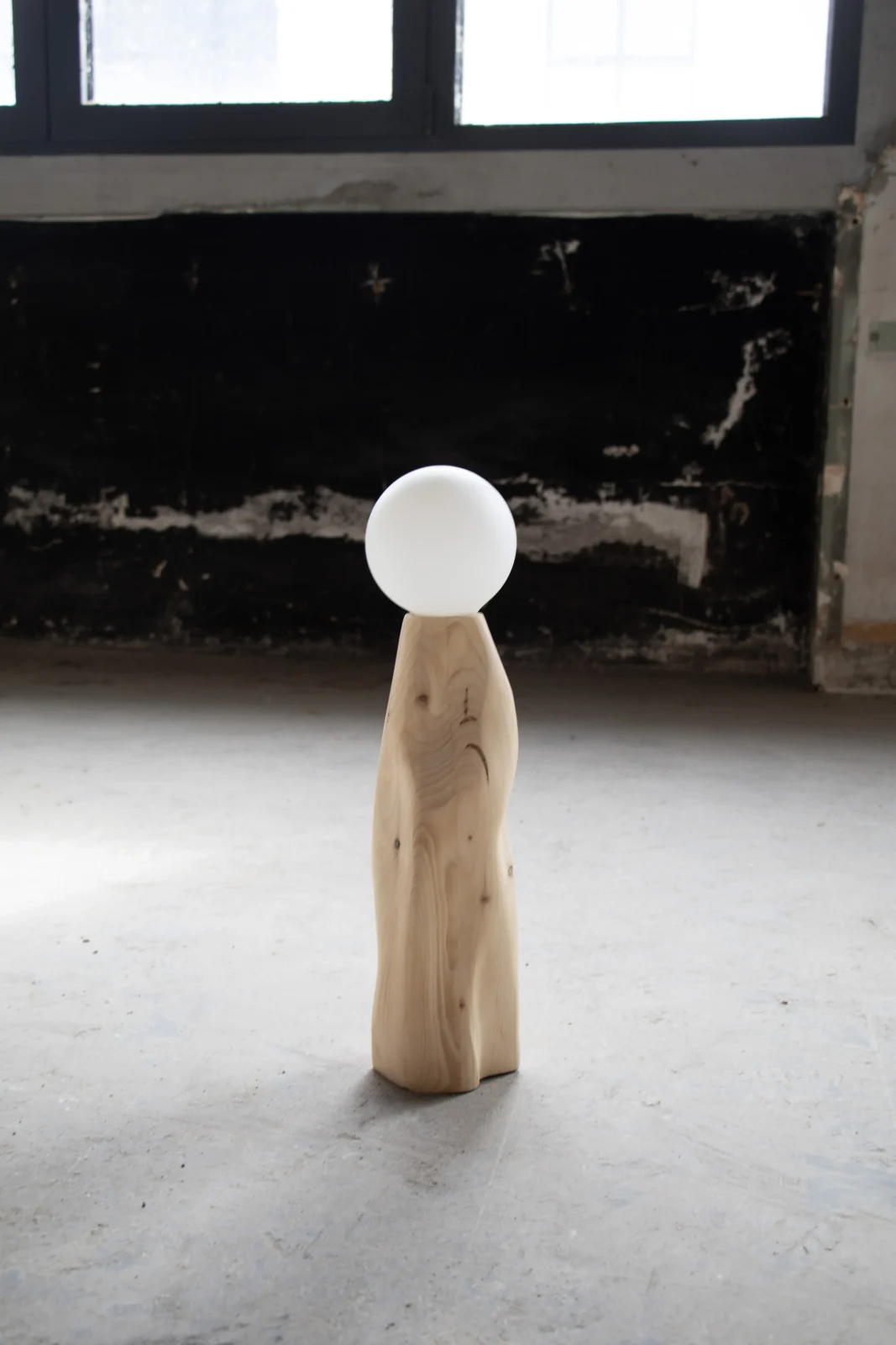 Cleo - Hand-carved Pine Table Lamp — 7