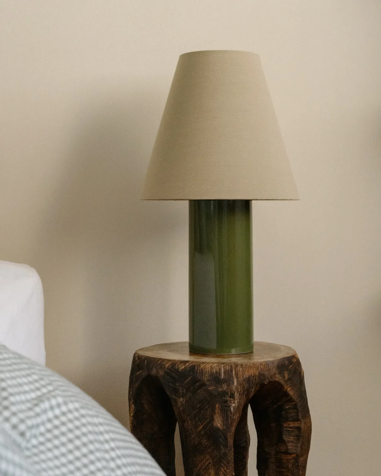 Giro Table Lamp in Ceramics and Cotton — 4