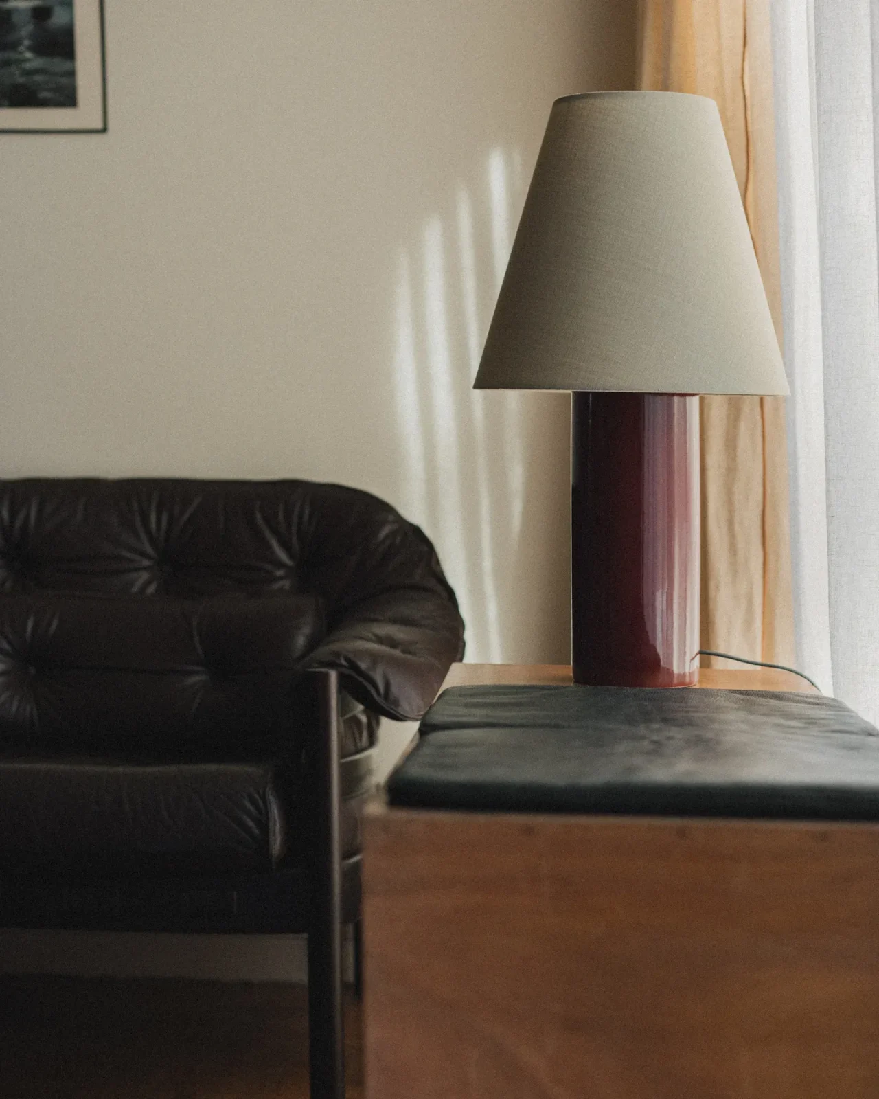 Giro Table Lamp in Ceramics and Cotton — 6
