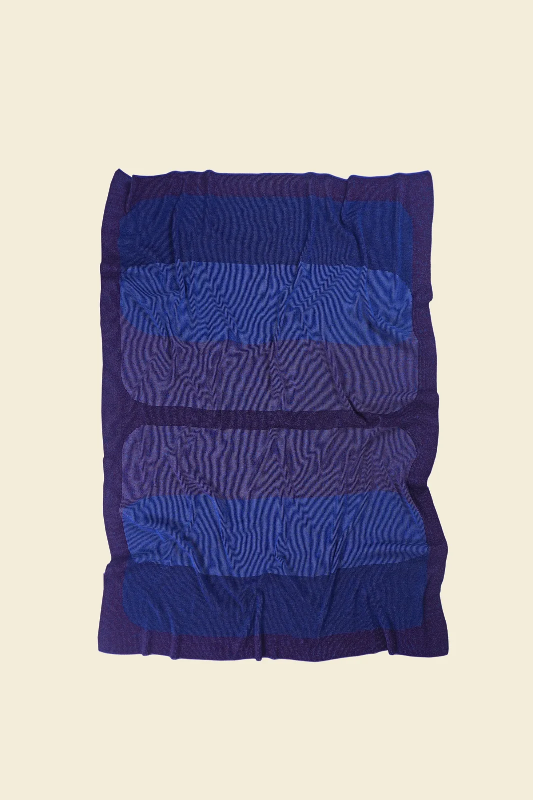 Graphic Blanket In Blue/grey - Boi X Leigh Bagley — 15