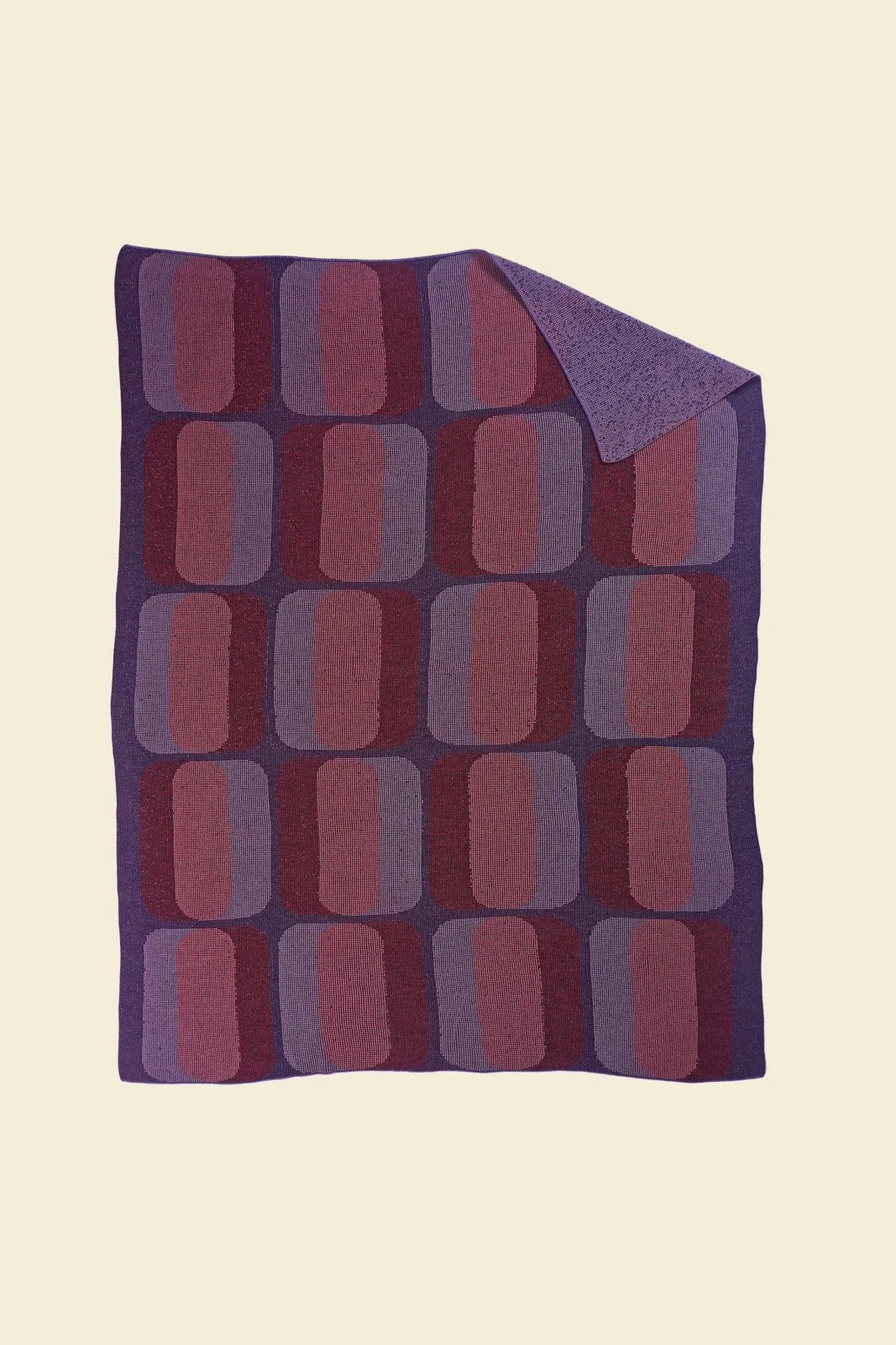 Graphic Blanket In Blue/grey - Boi X Leigh Bagley — 6