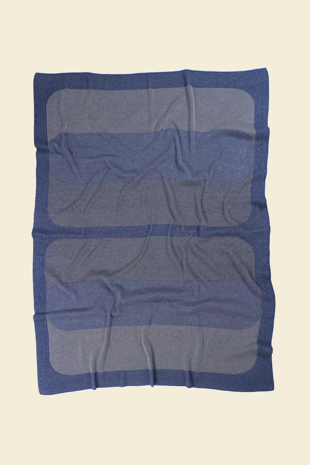 Graphic Blanket In Blue/grey - Boi X Leigh Bagley — 9