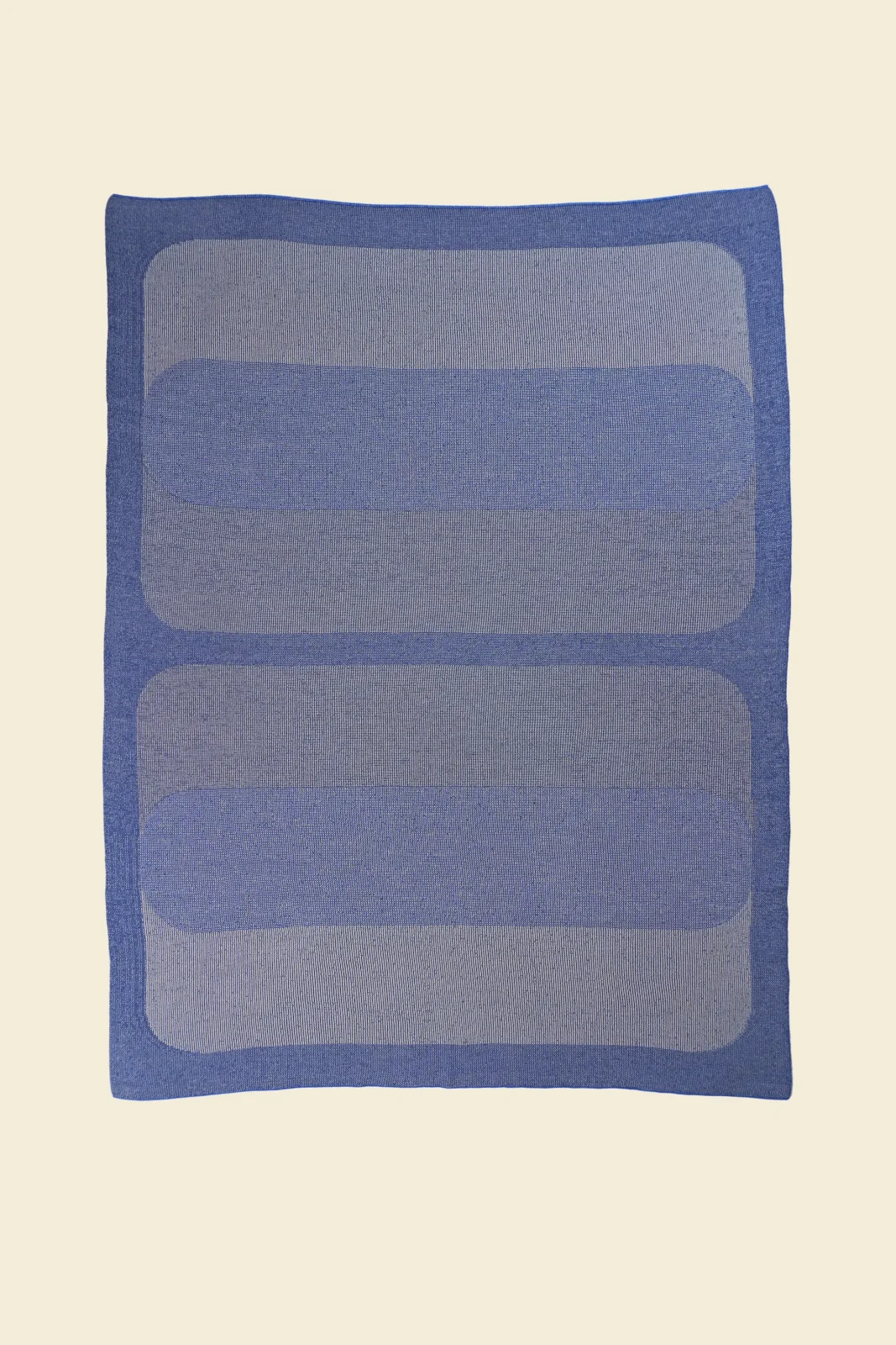 Graphic Blanket In Blue/grey - Boi X Leigh Bagley — 14