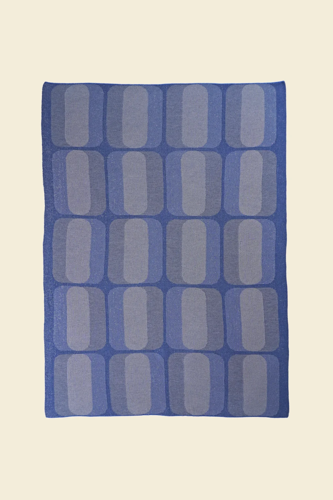 Graphic Blanket In Blue/grey - Boi X Leigh Bagley — 13