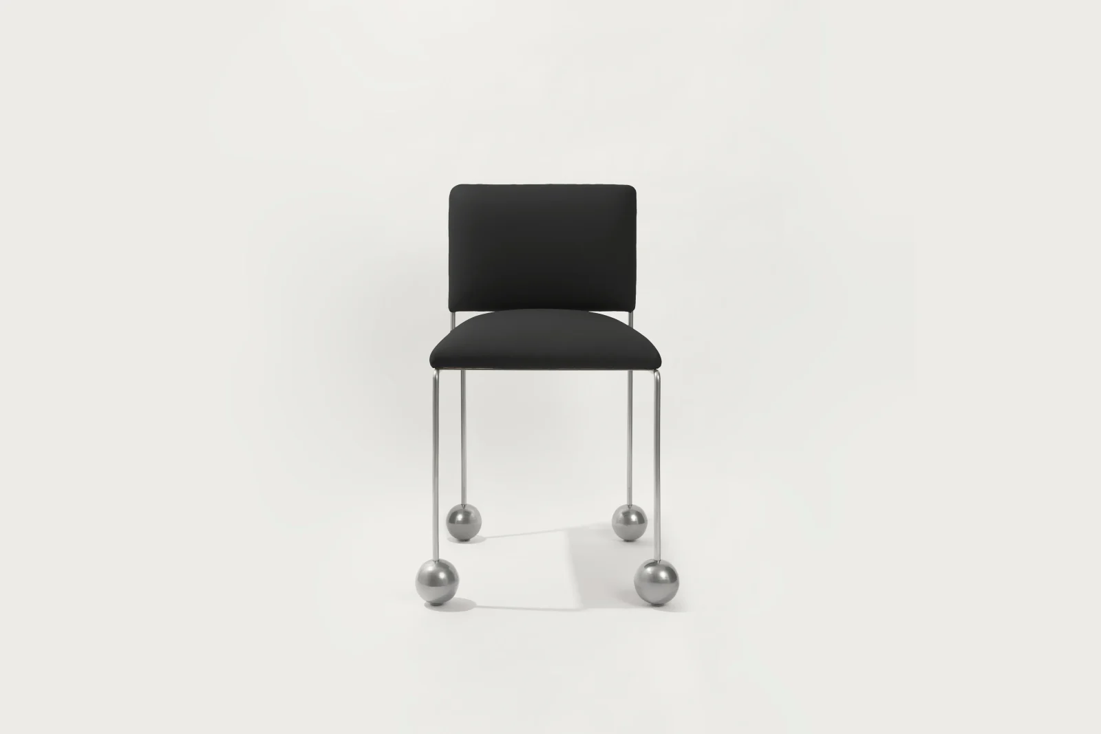 Ball Foot Sculptural Chair, Vegan Leather — 10