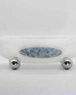 Orbit Bowl, White Onyx