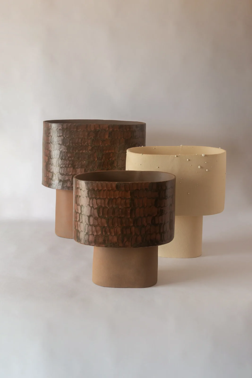 Lampe Brown Small Table Lamp in Glazed Stoneware — 6