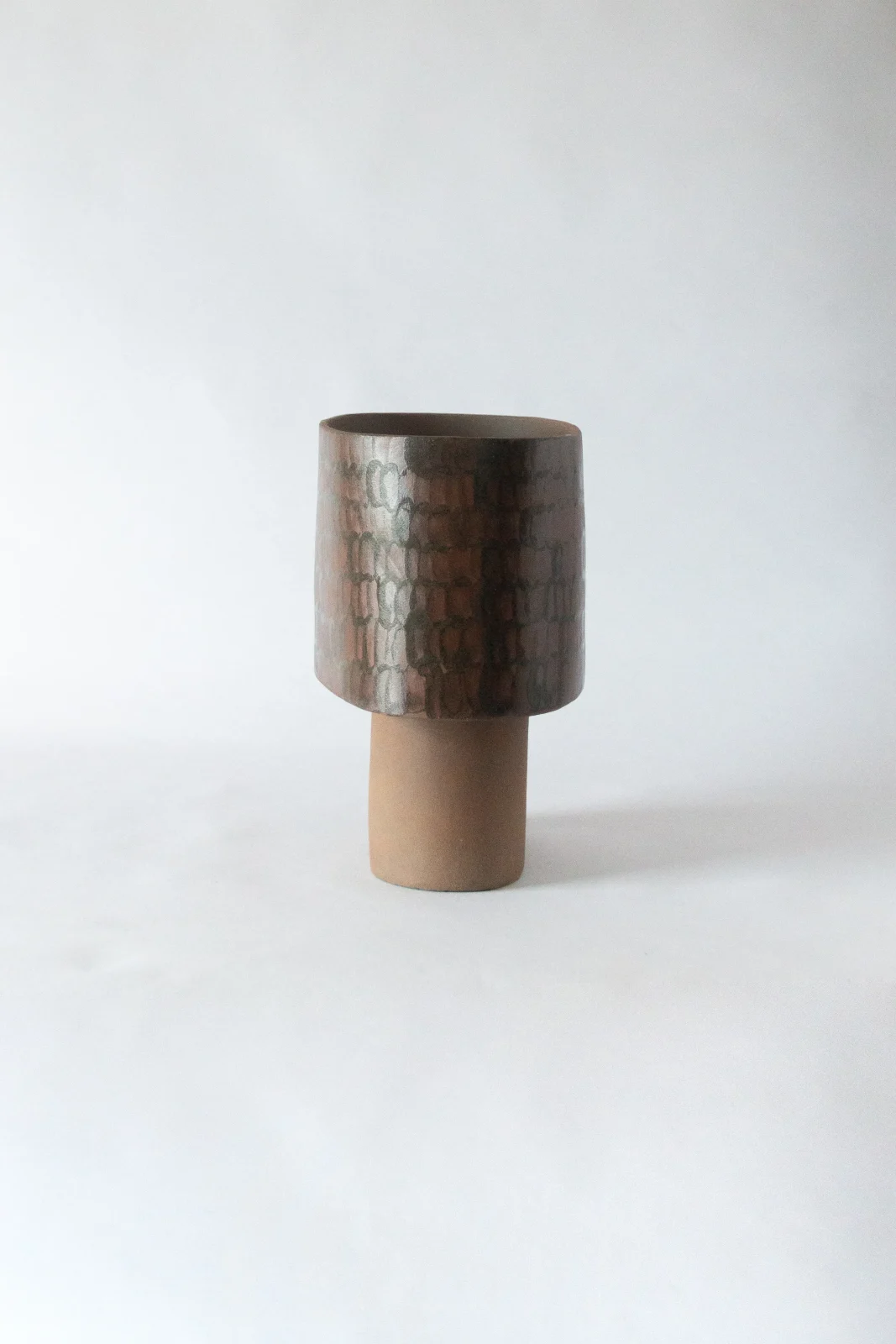 Lampe Brown Small Table Lamp in Glazed Stoneware — 2