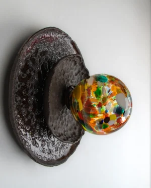 Asea No.34 - Stoneware Porcelain / Hand-blown Glass Sconce