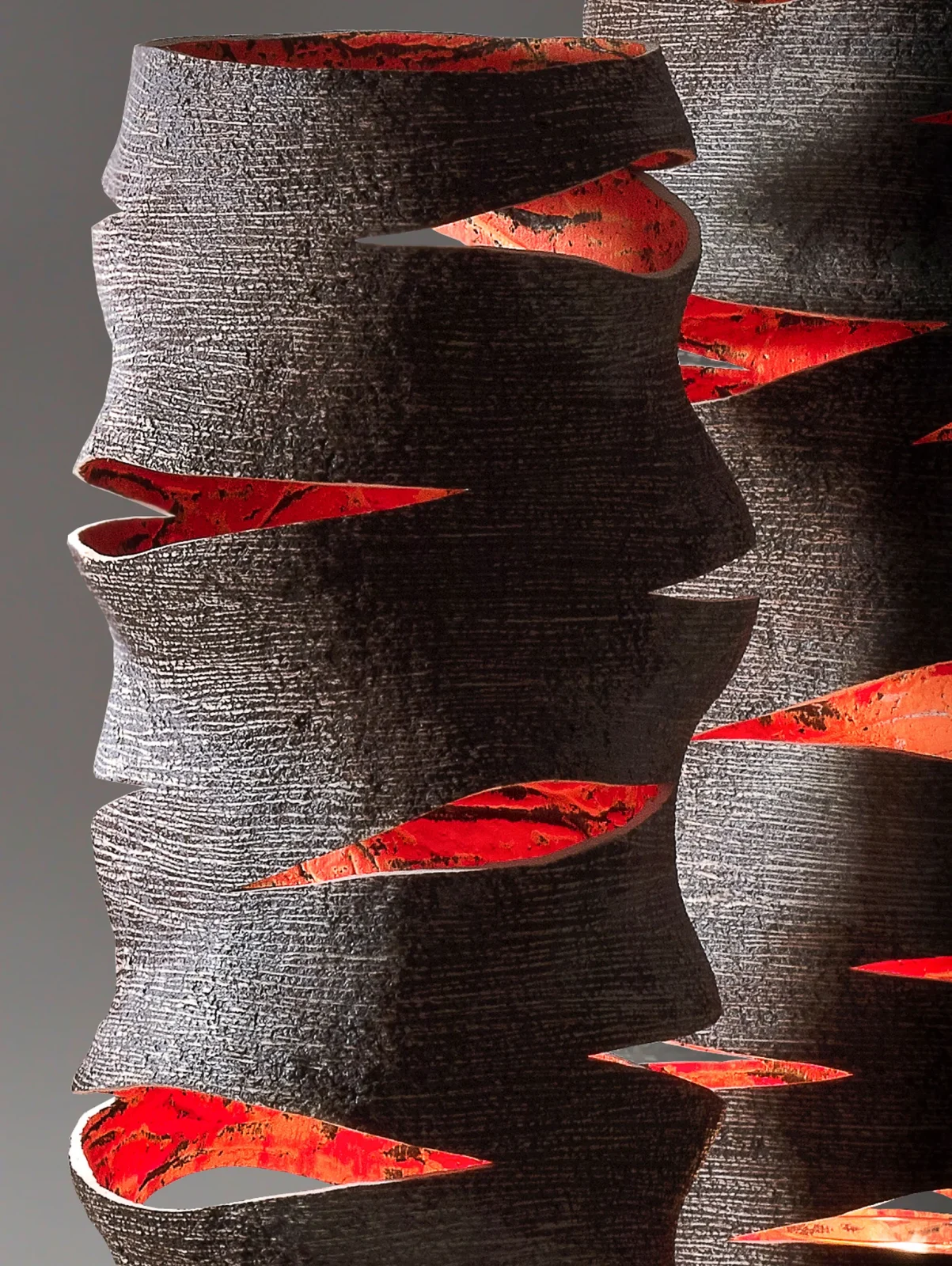 Solid Black Stone High Candle Lantern - Ember Series In Cast Stone By Donatas Zukauskas — 10
