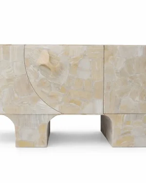 Eoli Credenza In White Onyx, Postmodern Sideboard/cabinet