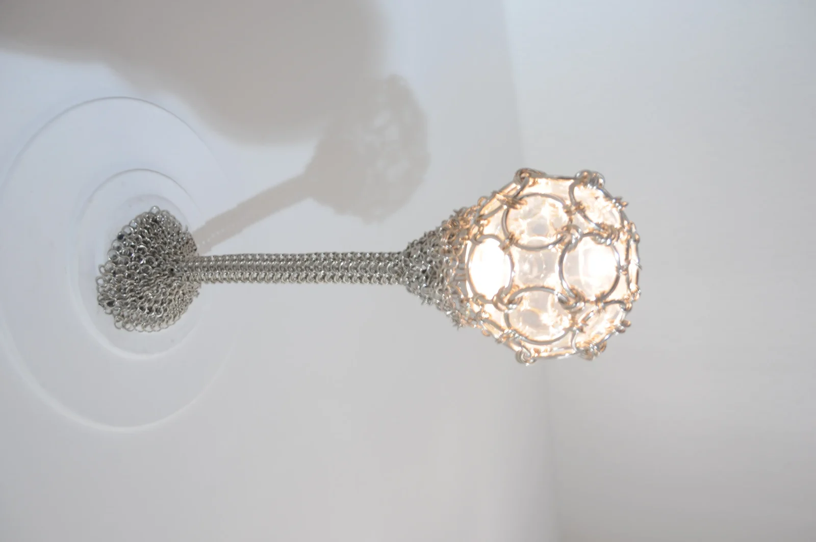 Chainmail Droplet Pendant Lamp In Glass — 6