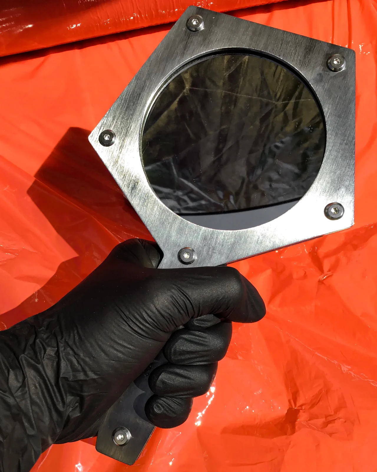 D100 Hand Mirror - Bruched Stainless Steel — 3