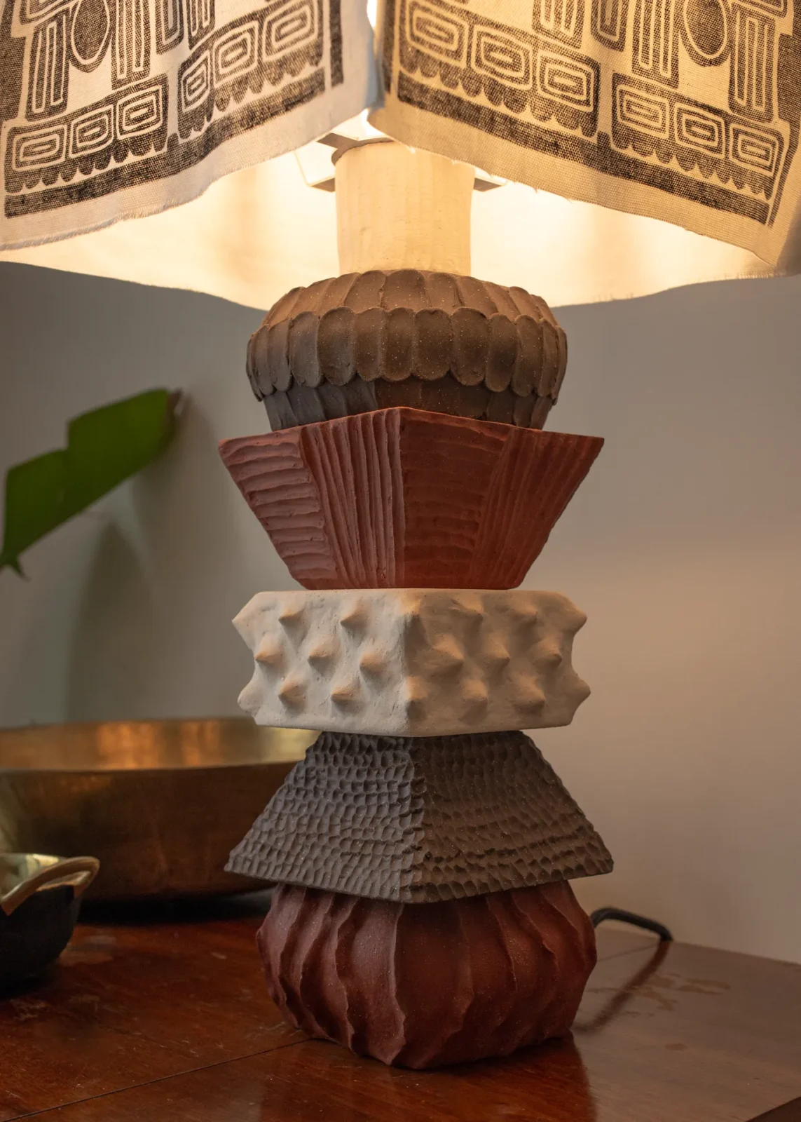 Apapuchi Table Lamp In Earthenware And Cotton — 7
