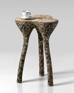Mottled Tripod Side Table