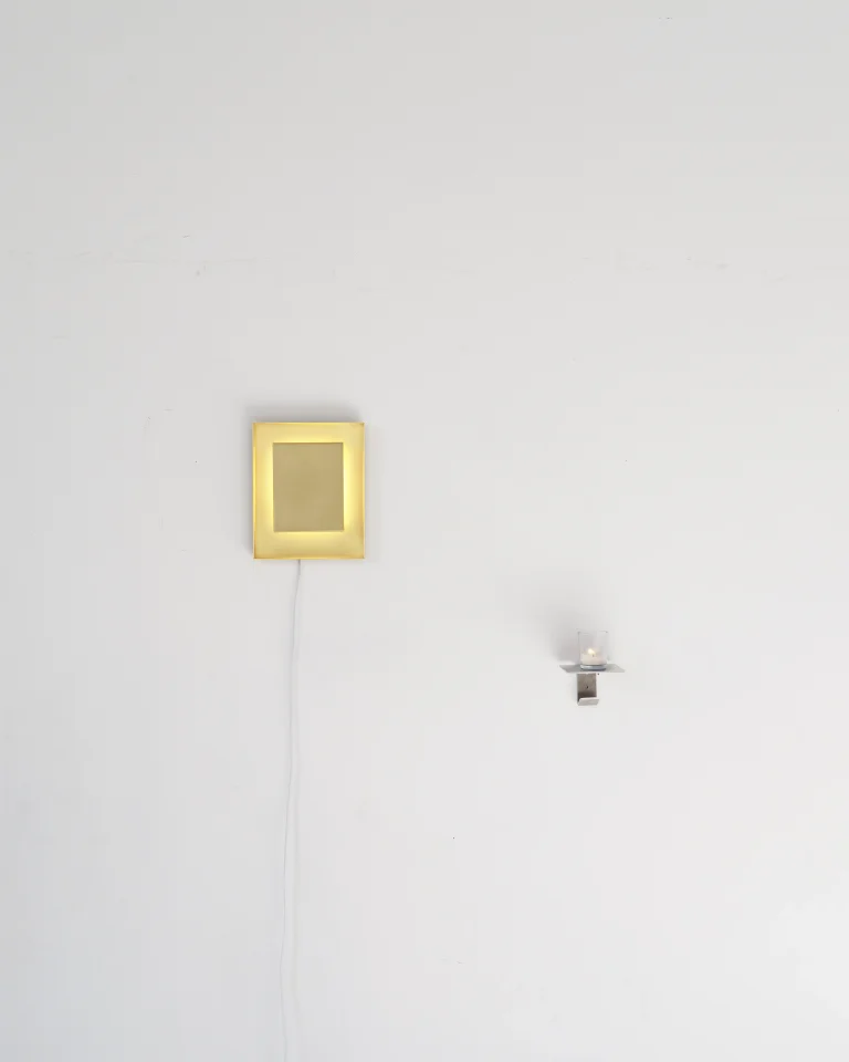 Mira Wall Sconce in Brass and Stainless Steel — 11